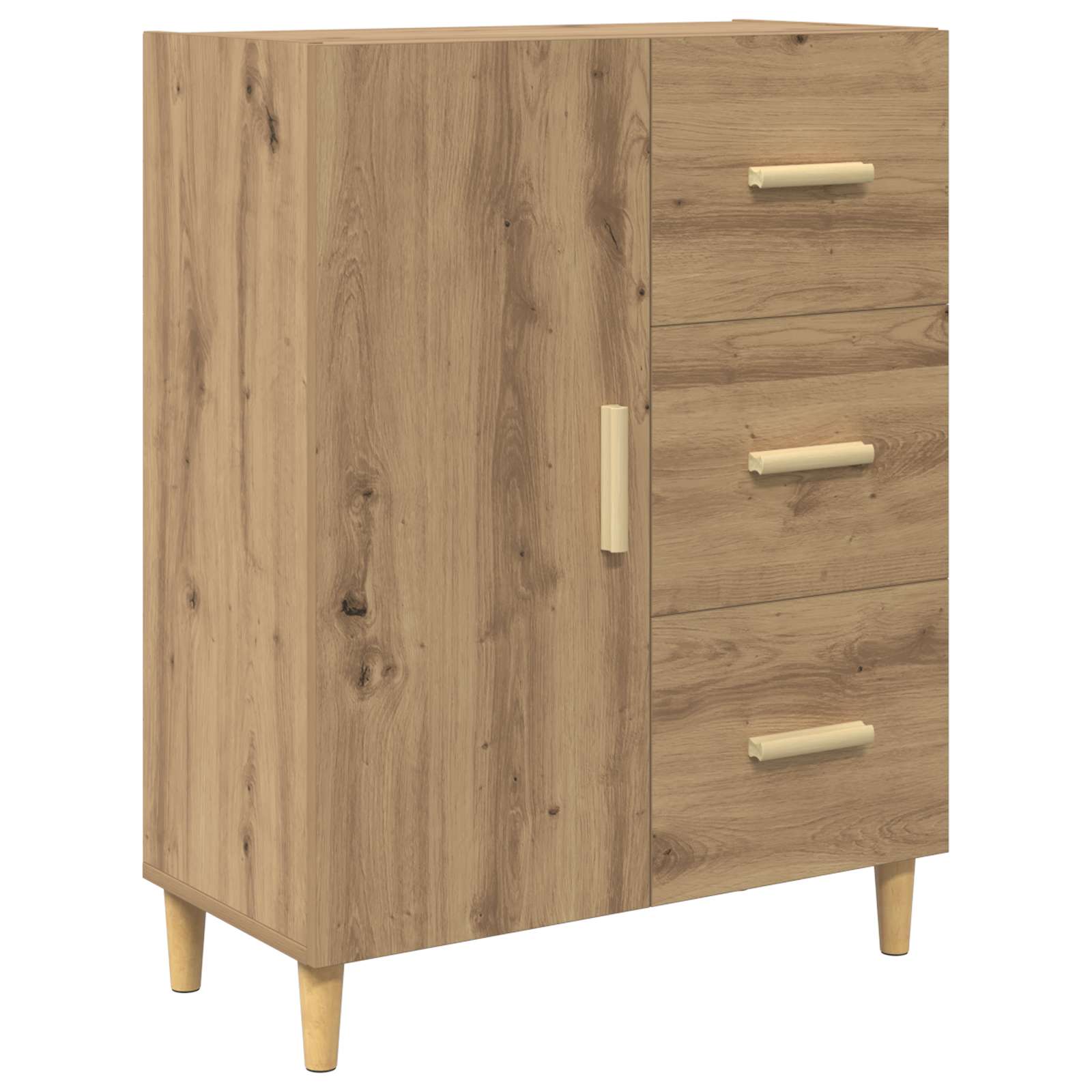 Highboard Altholz 69,5 x 32,5 x 180 cm Holzwerkstoff