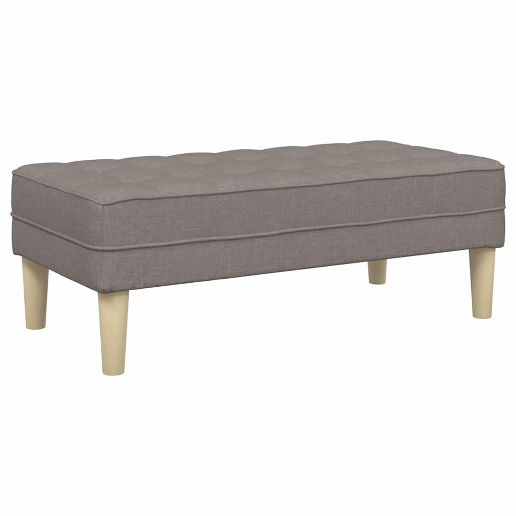 Bank mit Kissen Hellgrau 113 x 57 x 39 cm Stoff