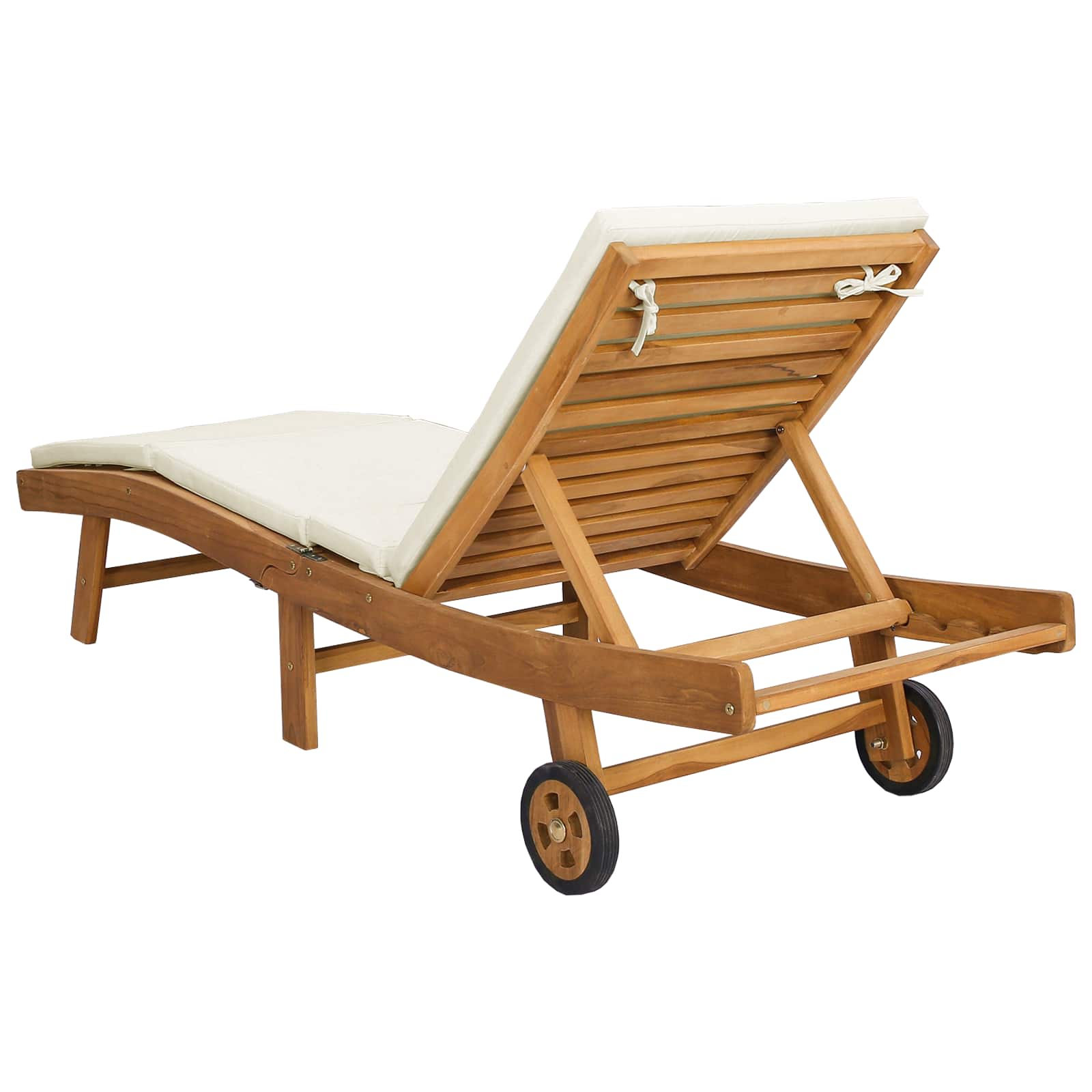 Sonnenliege Braun Massivholz Teak