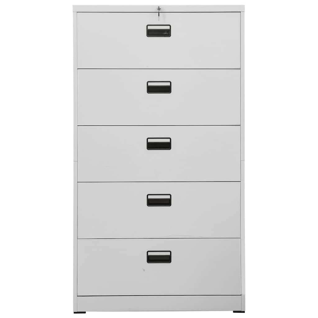Aktenschrank Weiß 90x46x72,5 cm Stahl