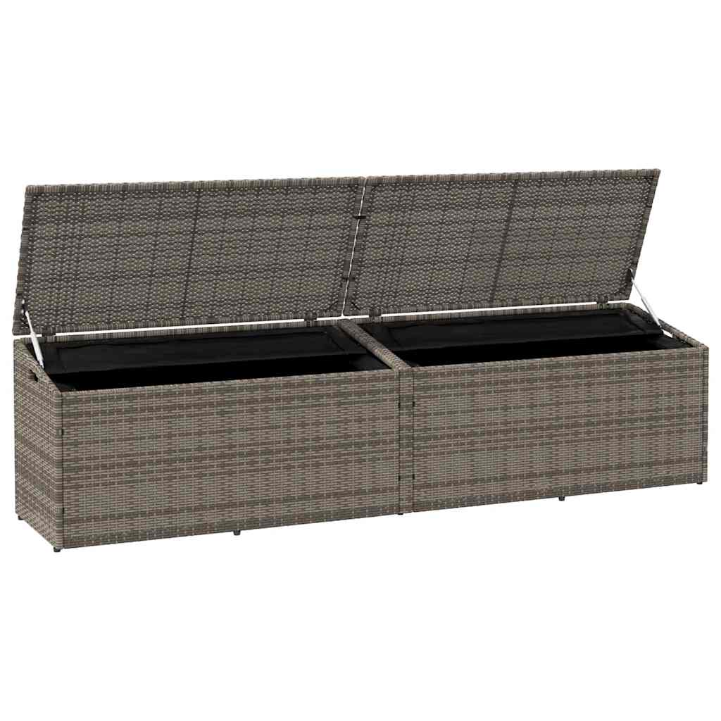 Garten-Aufbewahrungsbox Schwarz 110 x 50 x 58 cm Poly Rattan