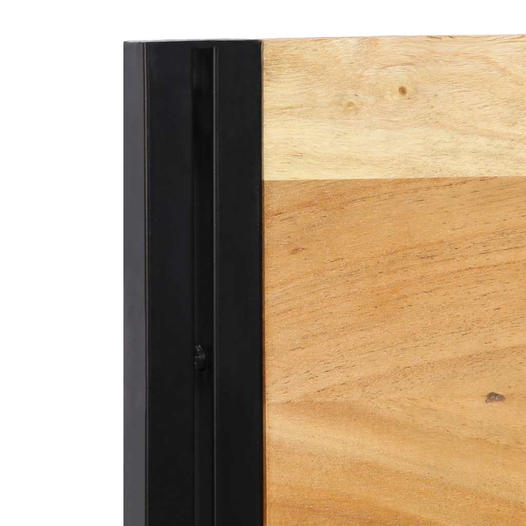 Kopfteil 100 cm Massivholz Mango und Eisen