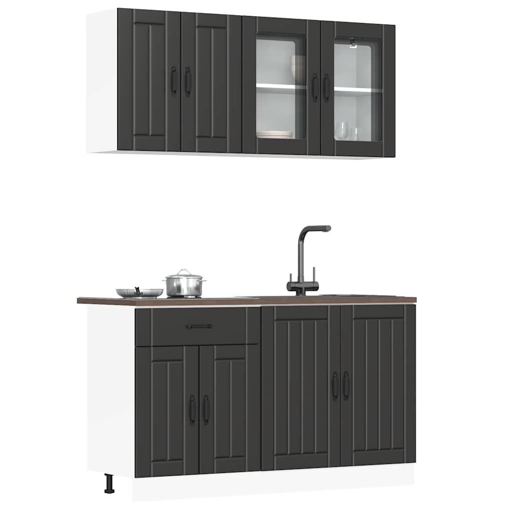 4-tlg. Küchenschrank-Set Lucca Weiß Holzwerkstoff