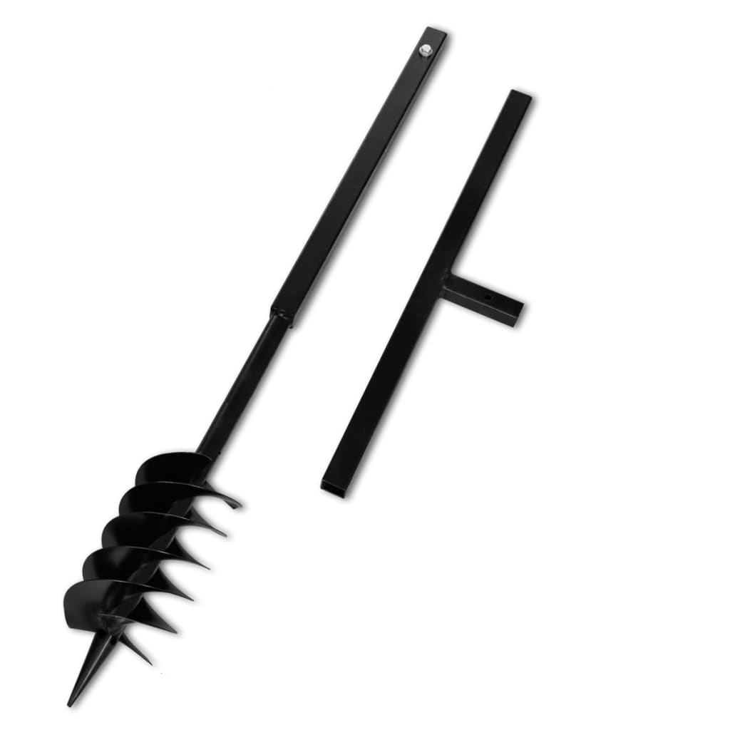 Bohrer mit Griff 80 mm Doppelspirale Schwarz