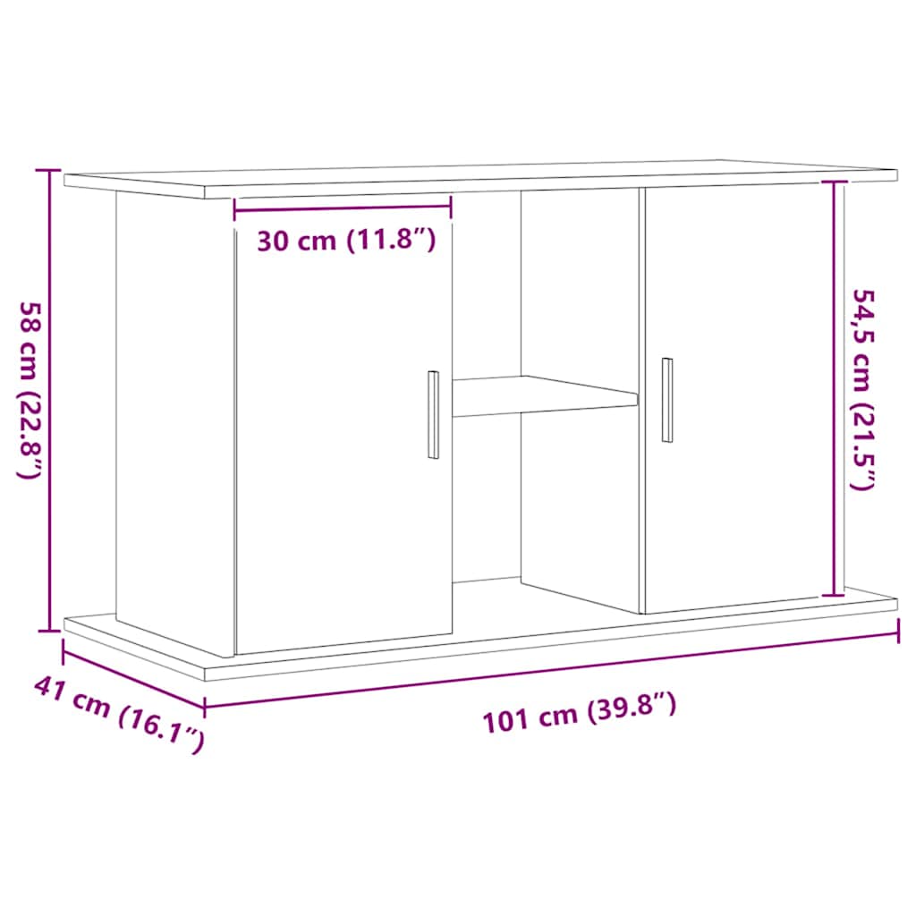 Aquariumständer Weiß 81x36x73 cm Holzwerkstoff