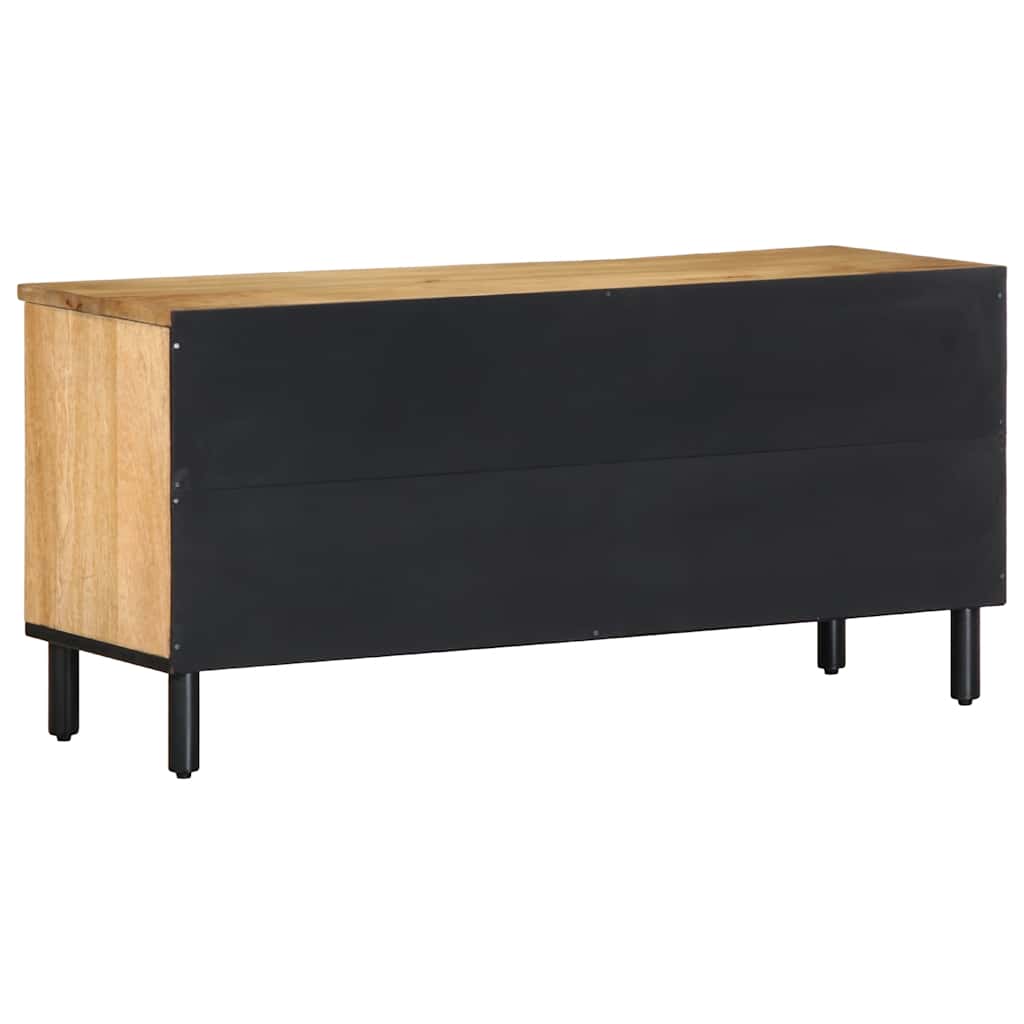 TV-Schränk mit Regal Braun 100 x 33 x 46 cm Massivholz Mango