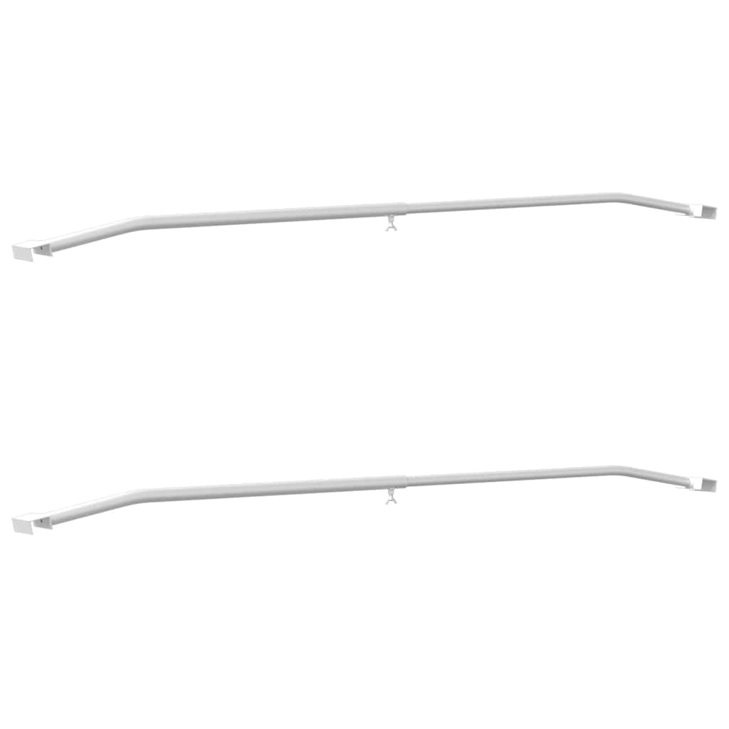 Planehalterung für Anhänger 2 Stk. Silber 102-155 cm Aluminium
