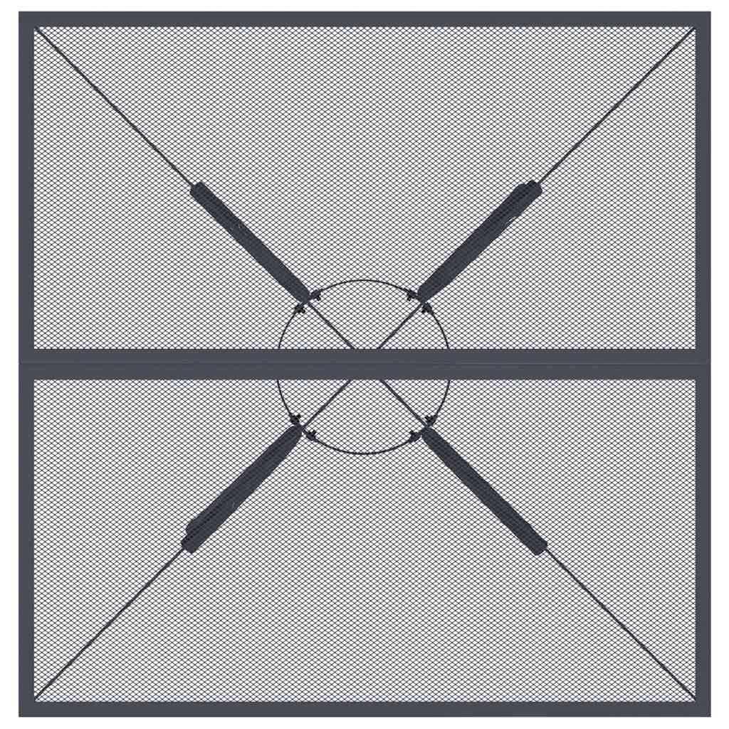 Gartentisch Anthrazit 100x100x72 cm Stahlgitter