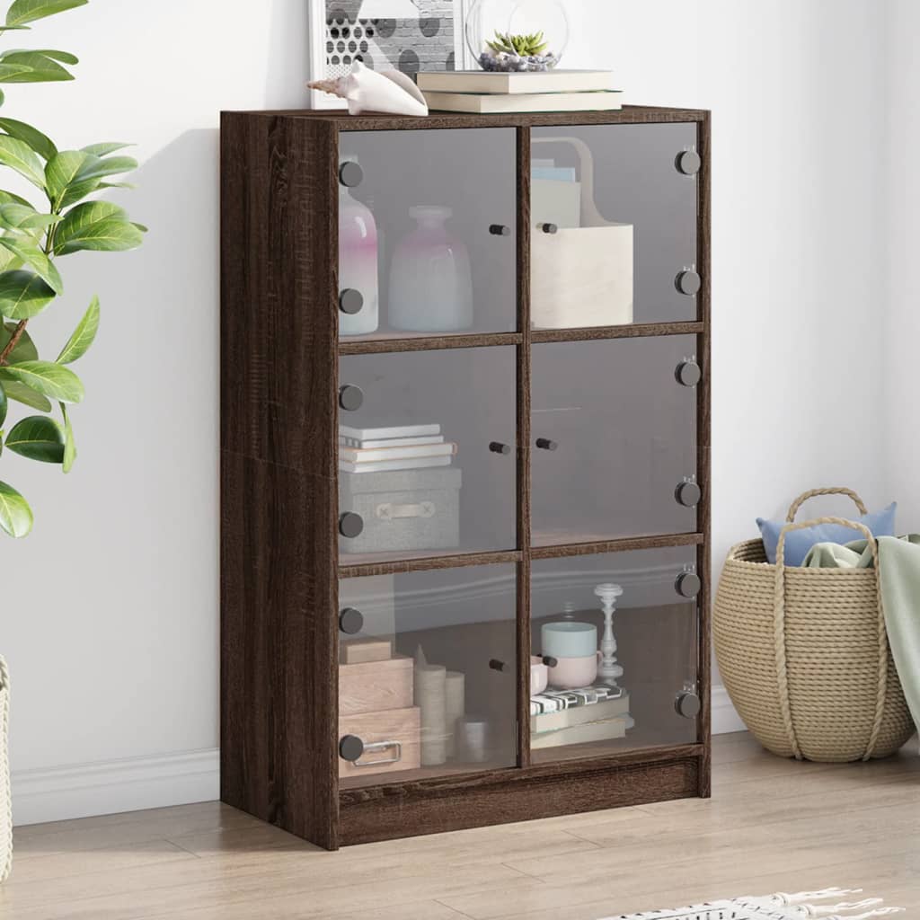 Bücherregal mit Türen Weiß 136x37x109 cm Holzwerkstoff