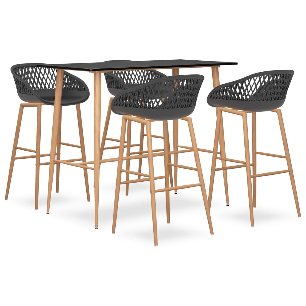 7-tlg. Bar-Set Weiß und Schwarz