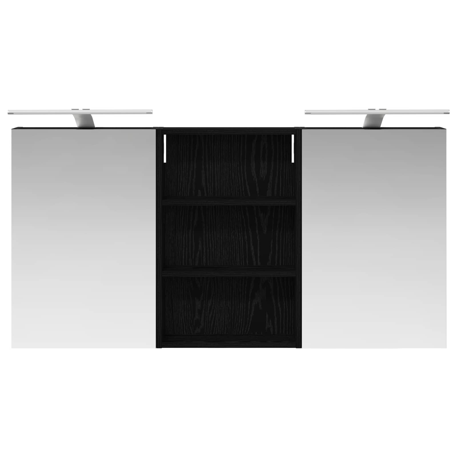 Badezimmerschrank-Set 3 pcs 80 x 10,5 x 50 cm Holzwerkstoff