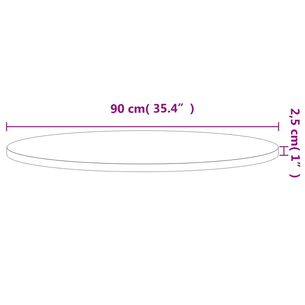 Tischplatte Ø30x1,5 cm Rund Massivholz Buche