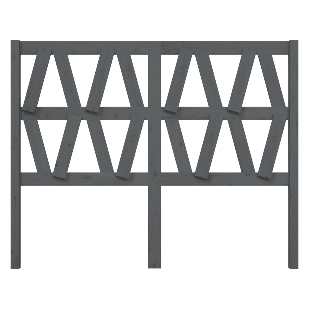 Kopfteil Grau 81x4x100 cm Massivholz Kiefer