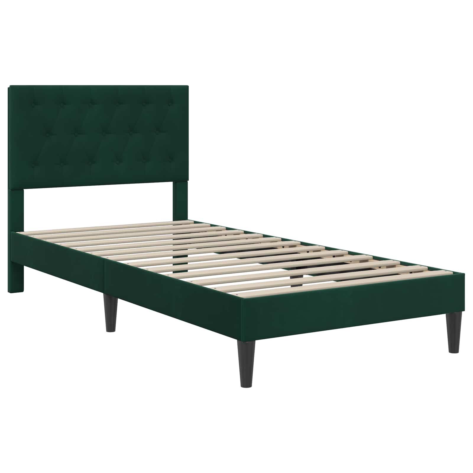 Bettgestell mit Matratze mit Kopfteil Hellgrau 80 x 200 cm Samt