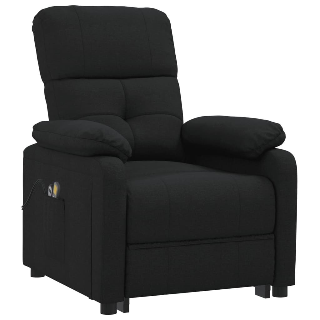 Massagesessel Elektrisch Dunkelgrau Stoff
