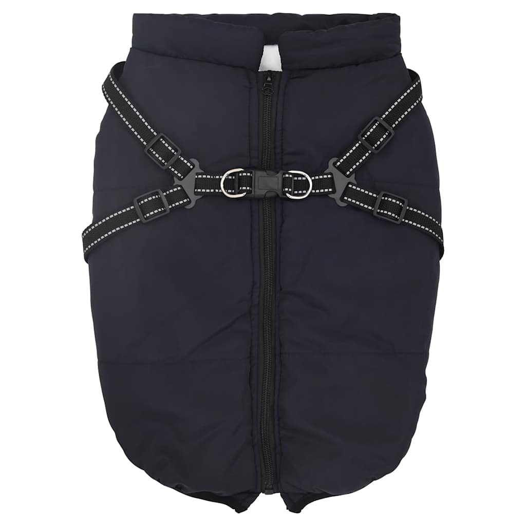 Hundemantel mit Geschirr Wasserdicht Reflektierend Lila L48