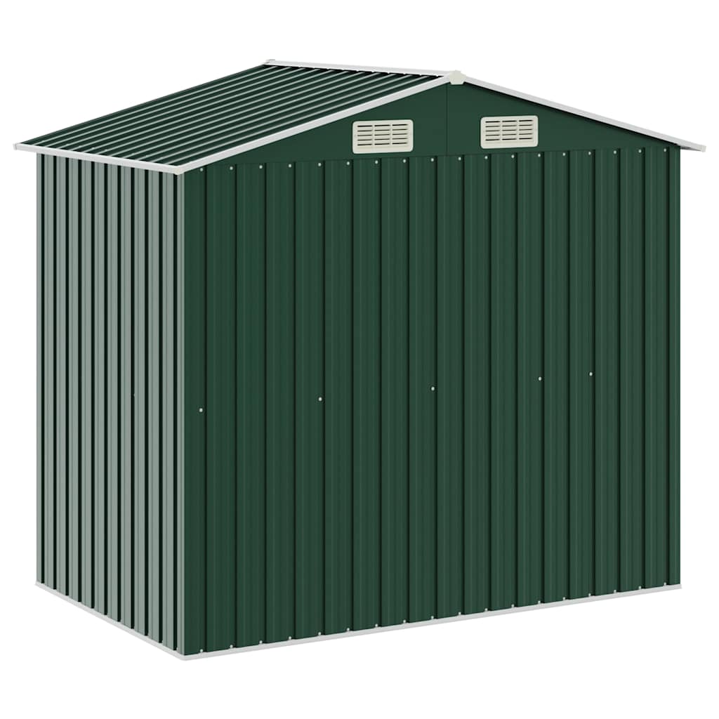 Gartenhaus mit Regal Grau 205x130x183 cm Eisen