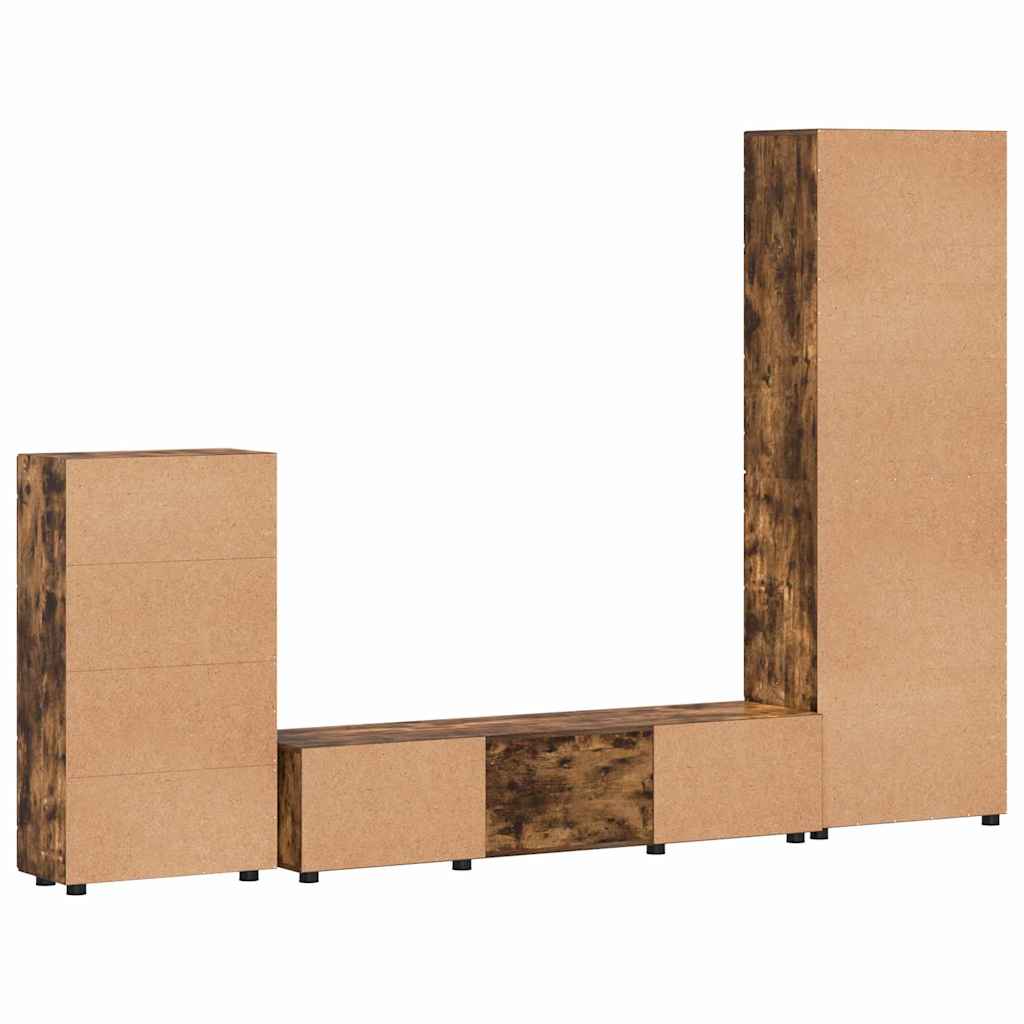 Highboard mit Regal FLORIN Weiß 60 x 35 x 182 cm Holzwerkstoff