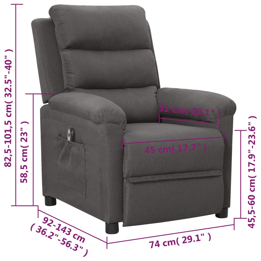 Relaxsessel Elektrisch Braun Stoff