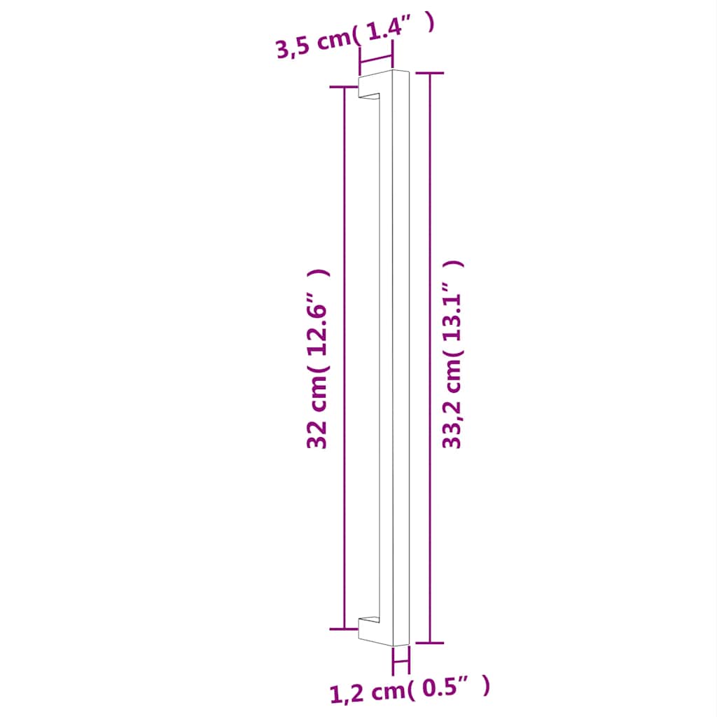 Möbelgriffe 10 Stk. Silbern 64 mm Edelstahl