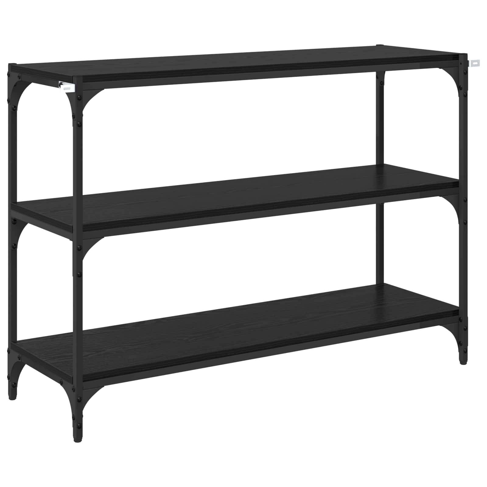 Bücherregal Schwarz 40x33x70,5 cm Holzwerkstoff und Stahl