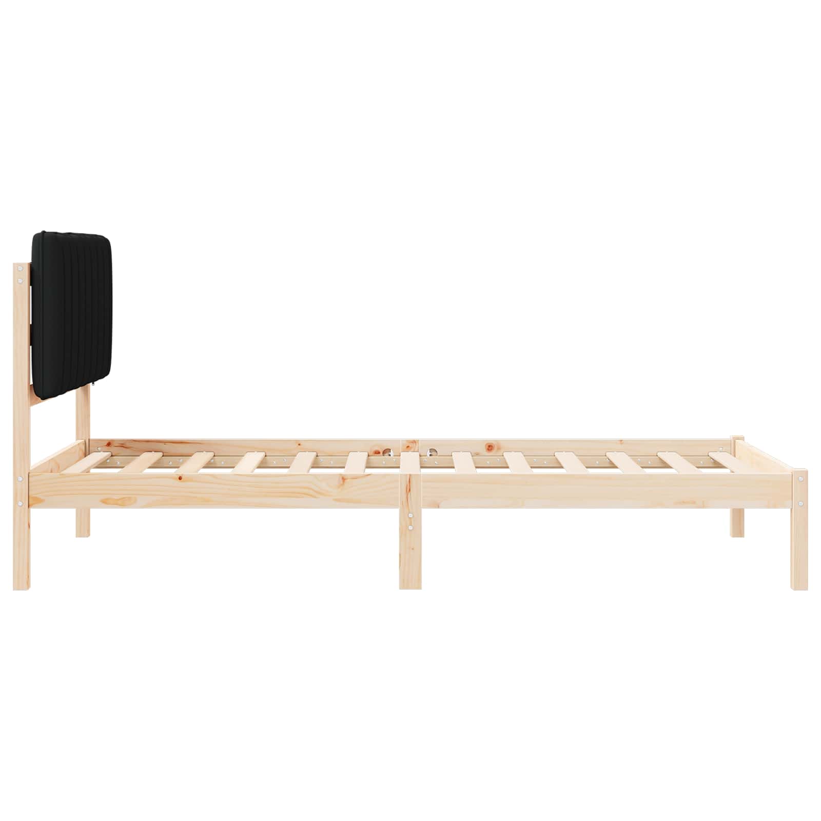 Bettgestell mit gepolstertem Kopfteil Hellgrau 200 x 200 cm