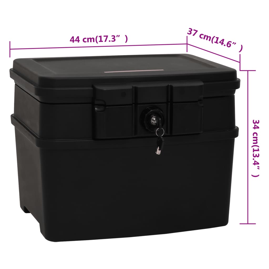 Tresor Schwarz 44x37x16,5 cm