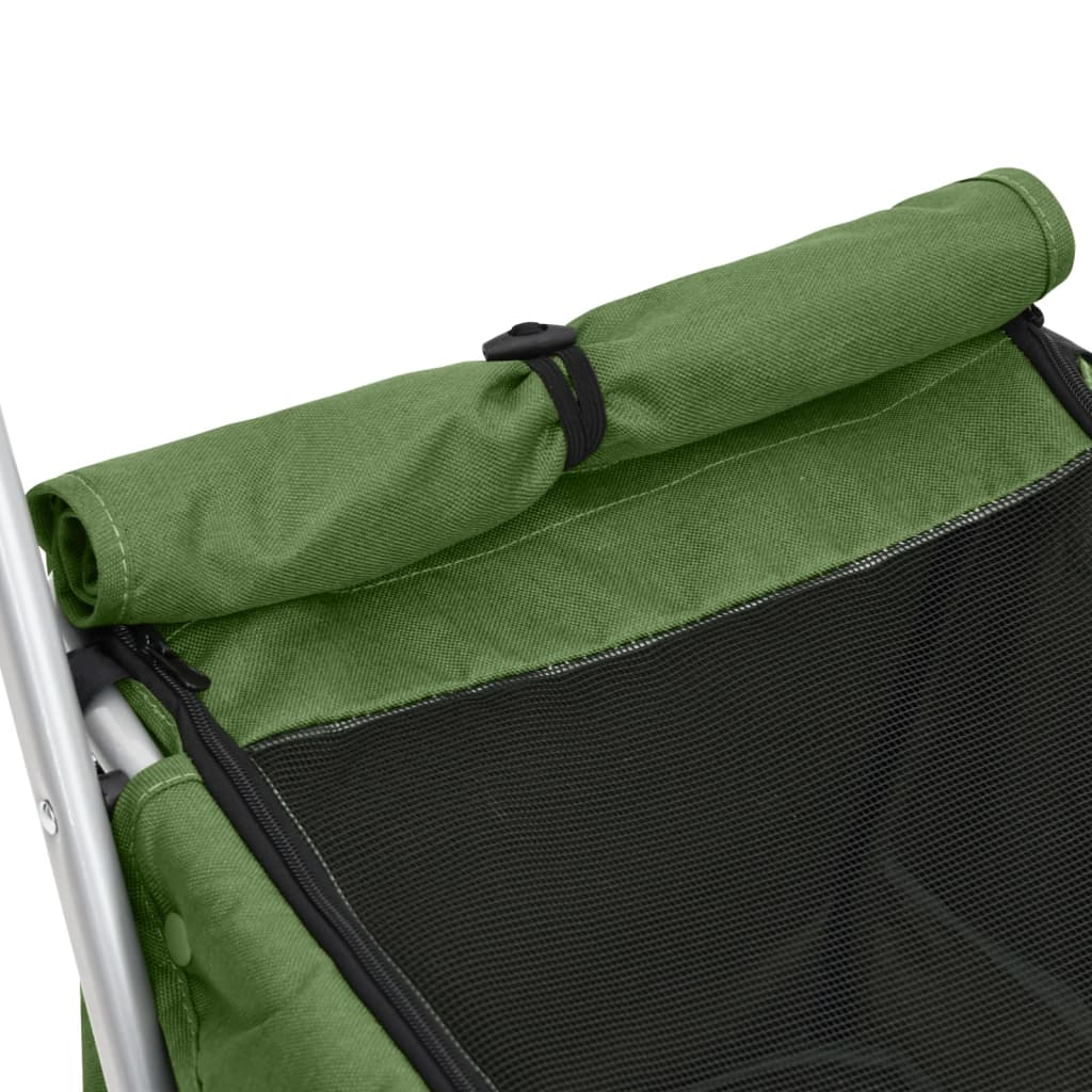 Hundewagen Faltbar Grau 100x49x96 cm Leinenstoff