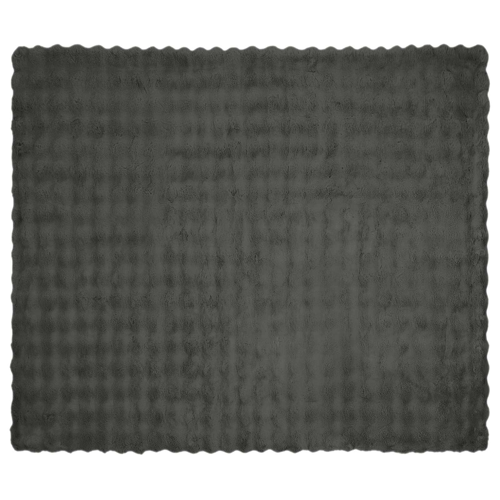 Rutschfeste Decke aus Kunstkaninchenfell Olite Beige Polyester