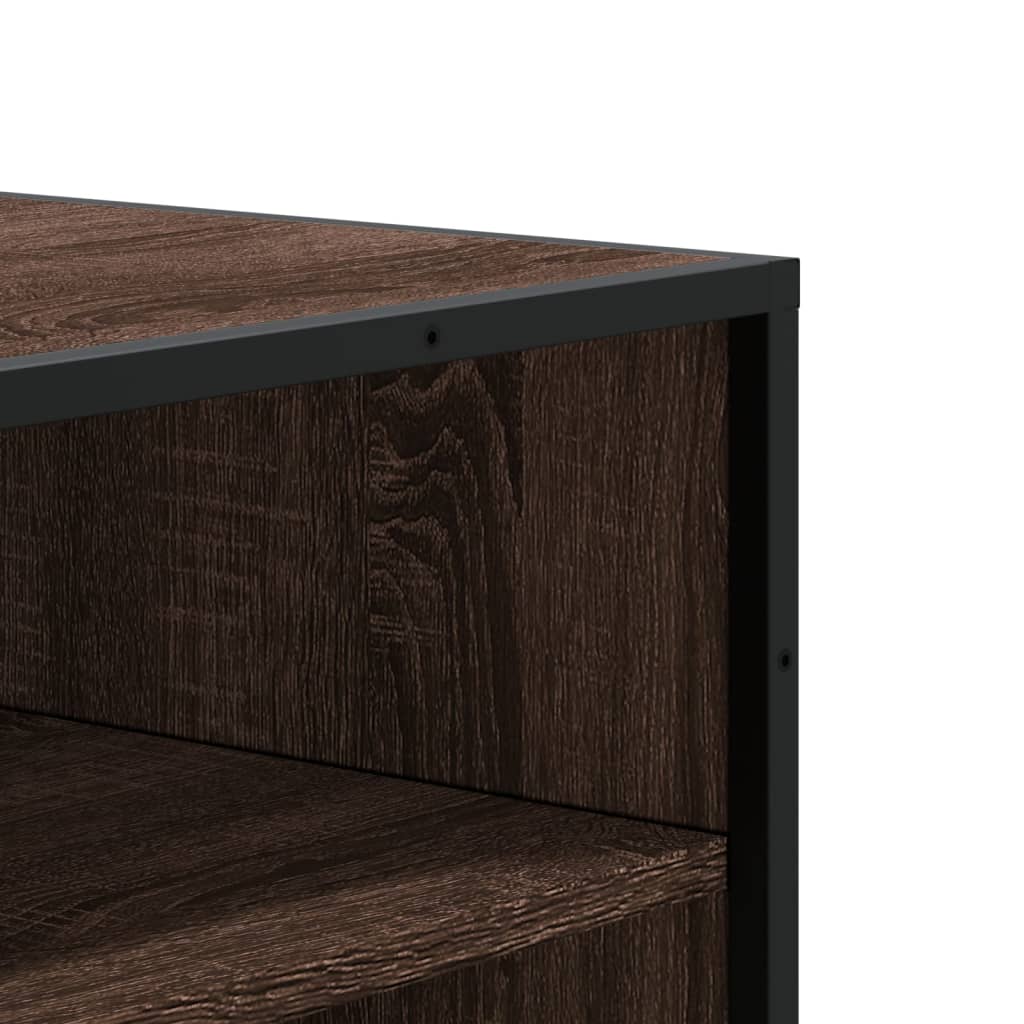 Schuhschrank Schwarz 75x38x97,5 cm Holzwerkstoff Metall