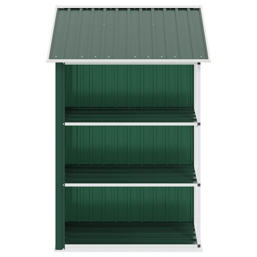 Gartenhaus mit Regal Grau 205x130x183 cm Eisen