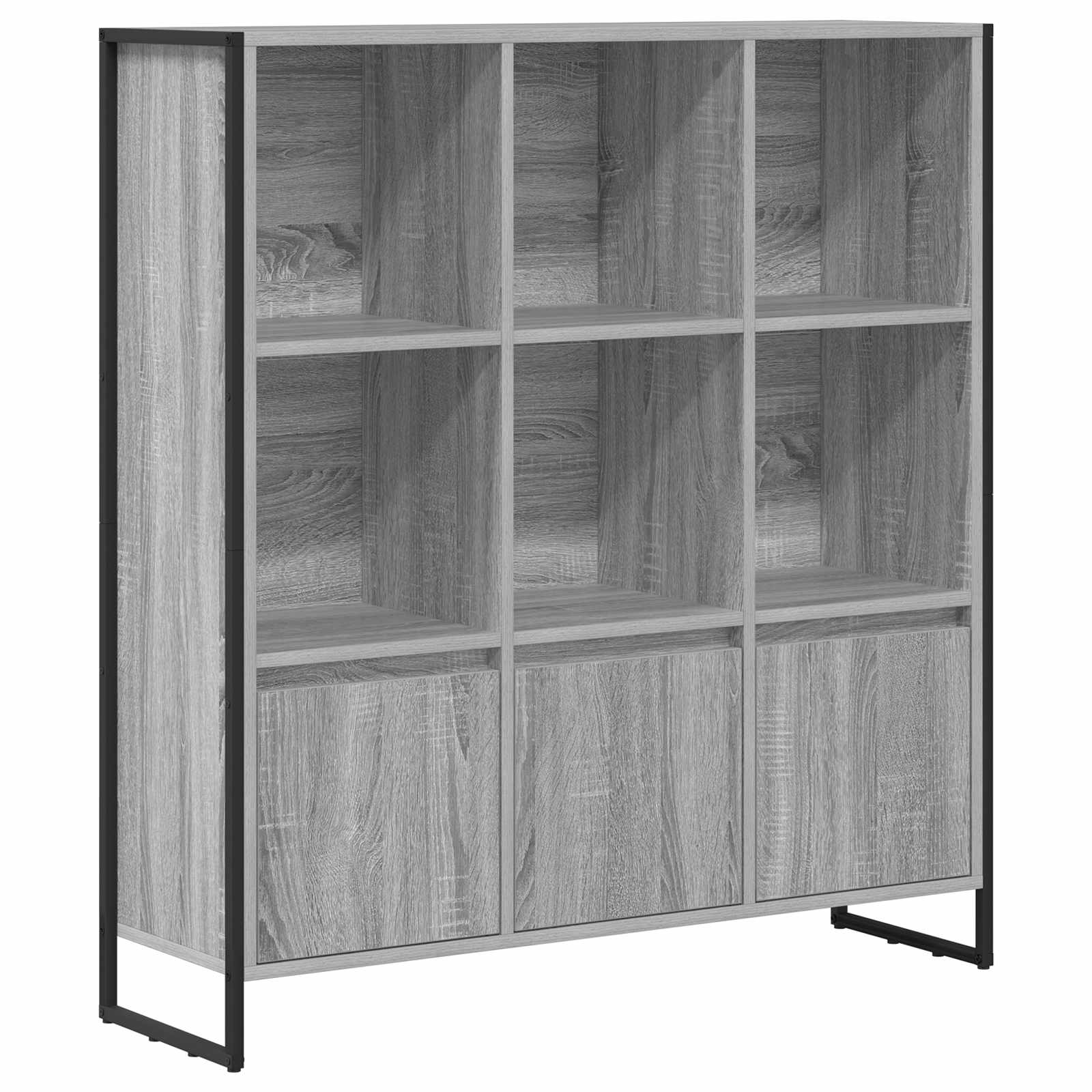 Bücherregal 2 pcs Schwarz Eichen-Optik 99,5 x 30 x 108 cm