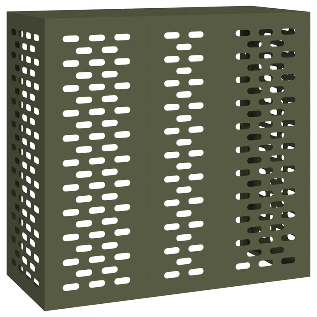 Klimaanlagenabdeckung Schwarz 90 x 40 x 60 cm Stahl