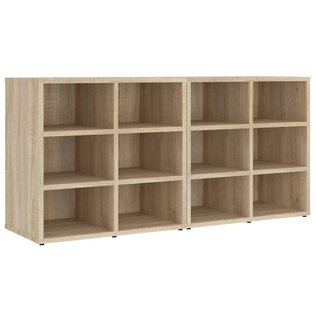 Schuhregale 2 Stk. Weiß 52,5x30x50 cm