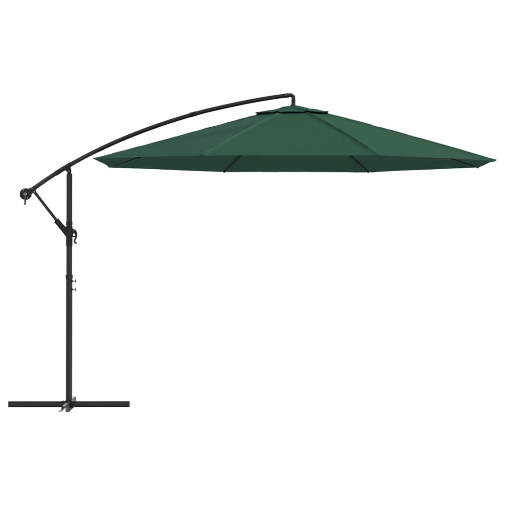 Ampelschirm mit Aluminium-Mast 350 cm Taupe