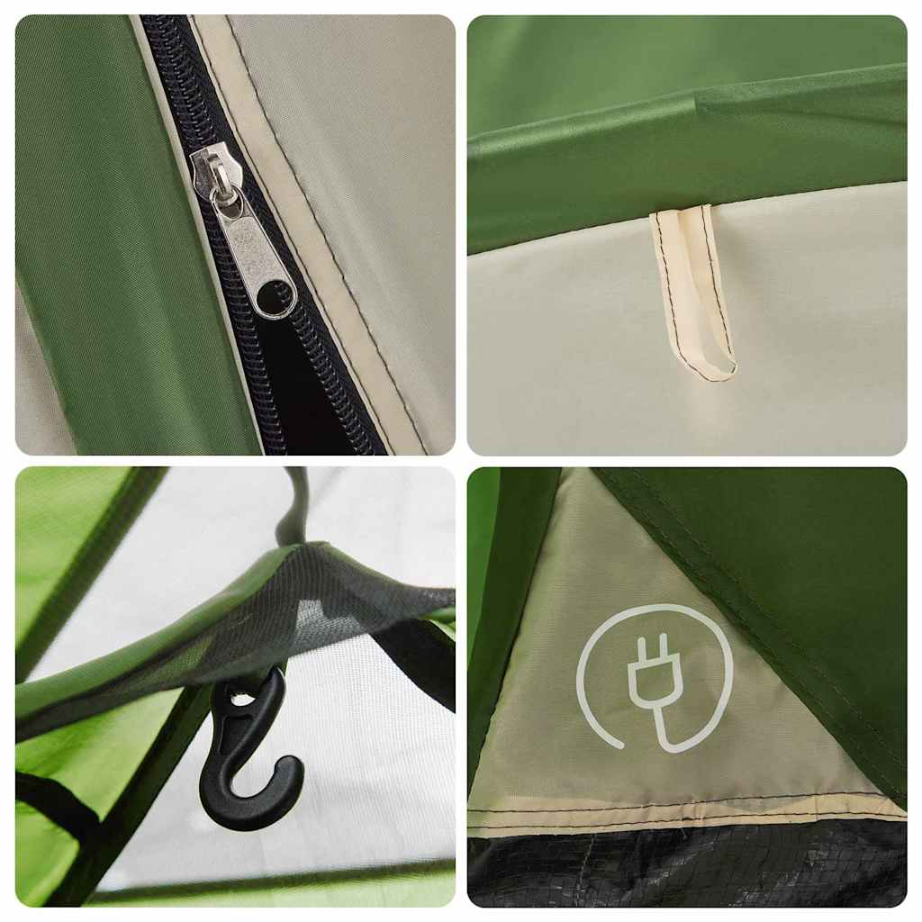 Kuppel-Campingzelt 3 Personen Grün Quick Release