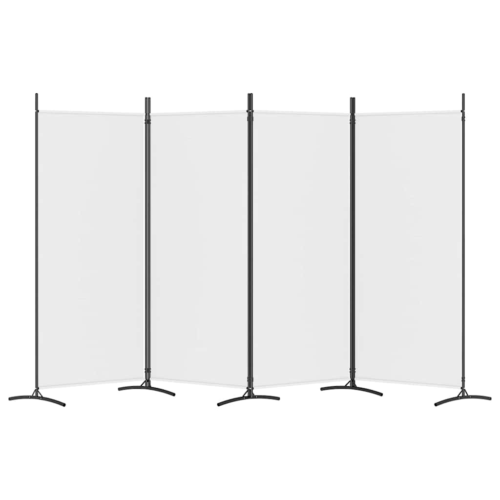 3-tlg. Raumteiler Weiß 260x180 cm Stoff