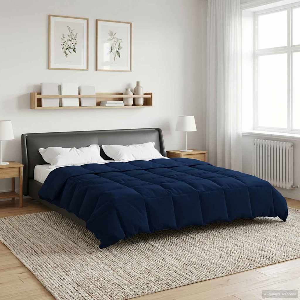 Winterbettdecke Gepolstert Anthrazit 240 x 260 cm Mikrofaser