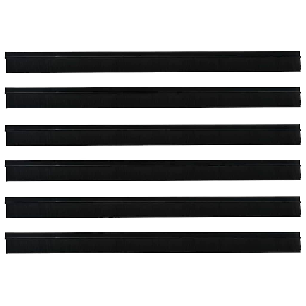 Selbstklebende Türbürstendichtungen 2 pcs Braun 100 cm