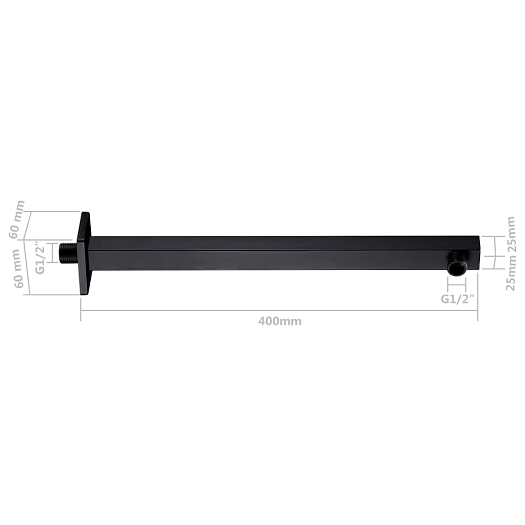 Duscharm Quadratisch Edelstahl 201 Silbern 30 cm