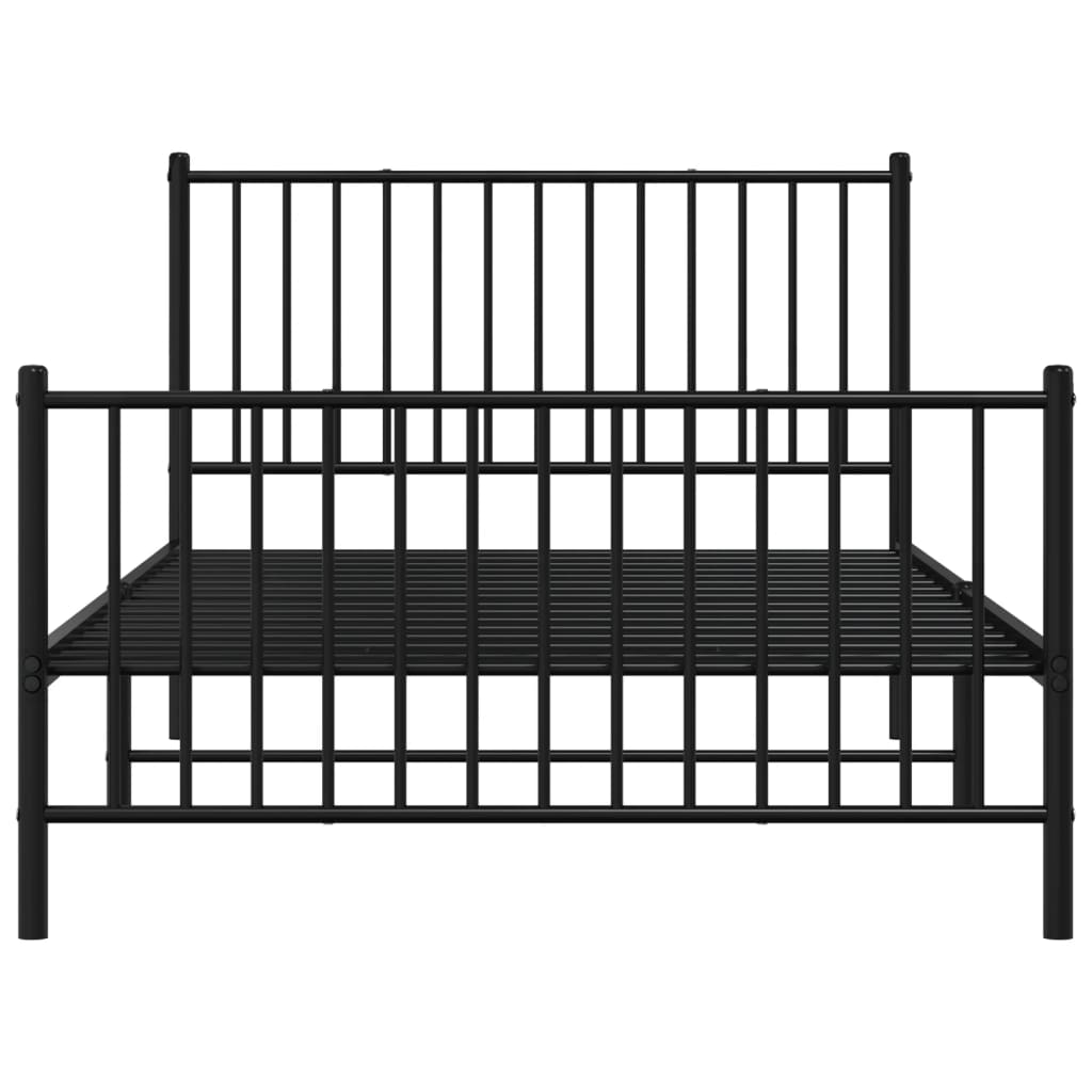 Bettgestell Metall Schwarz 75x190 cm