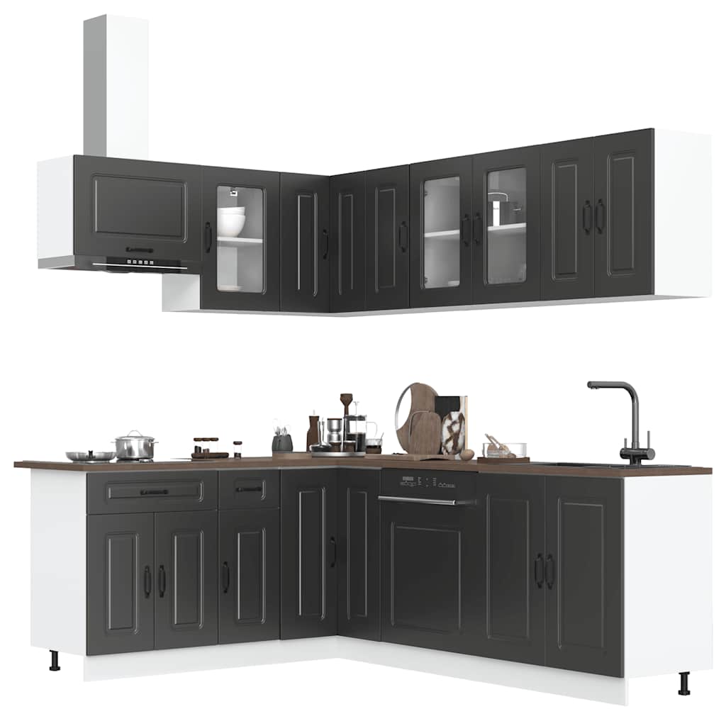 11-tlg. Küchenschrank-Set Kalmar Weiß Holzwerkstoff