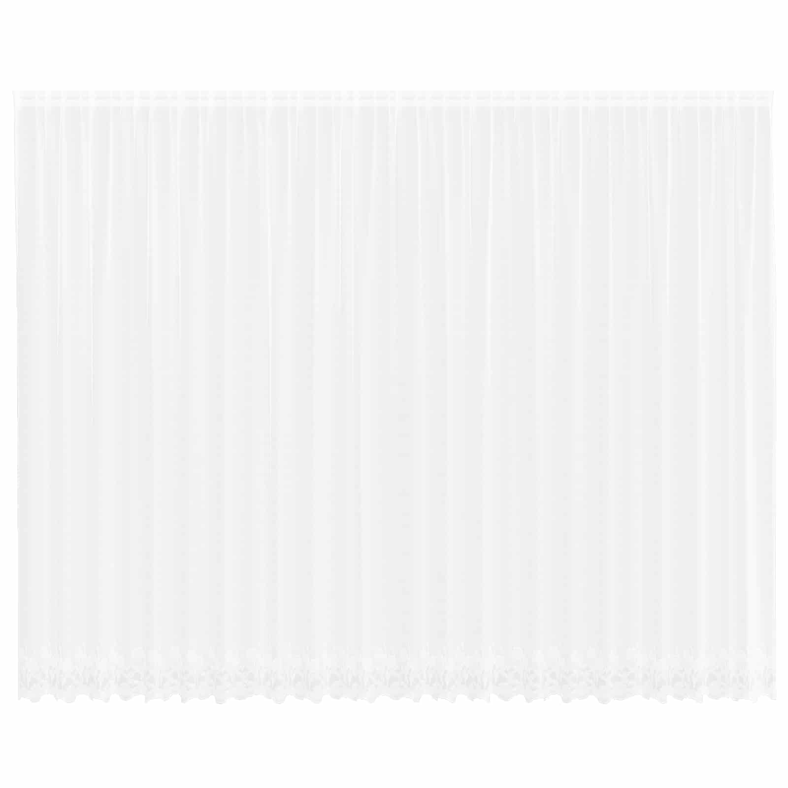 Spitzenvorhang mit Vorhängen Floral Weiß 80 x 150 cm Polyester