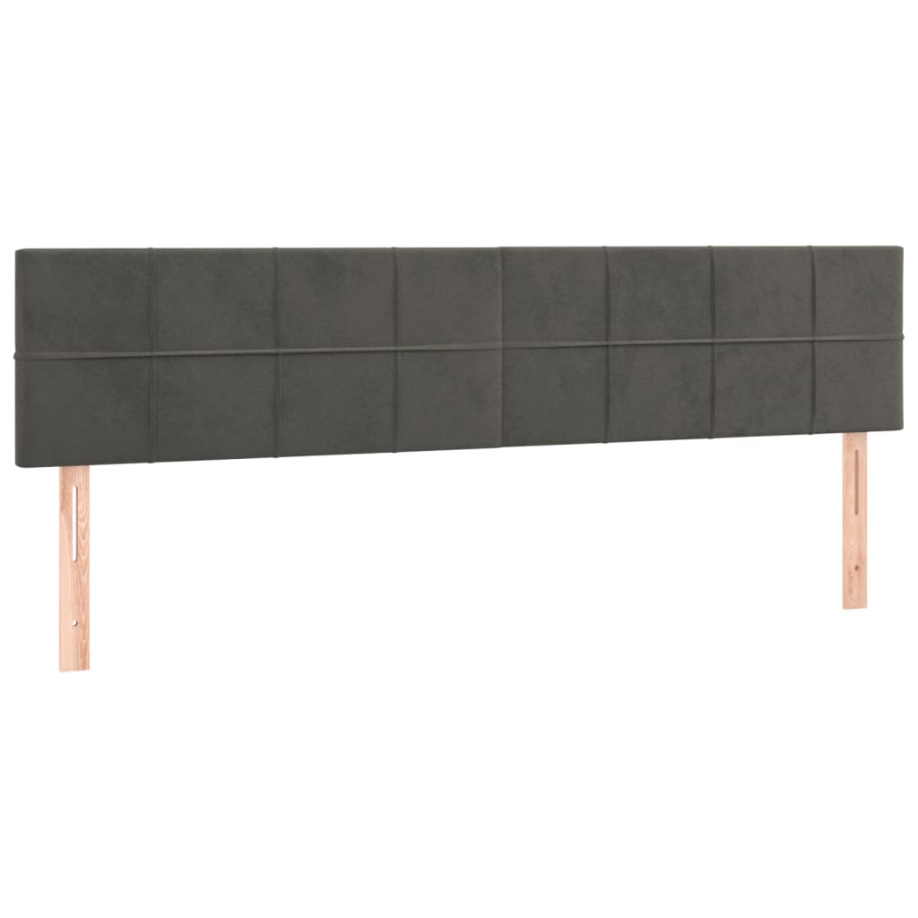 Kopfteil Hellgrau 80x5x118/128 cm Samt