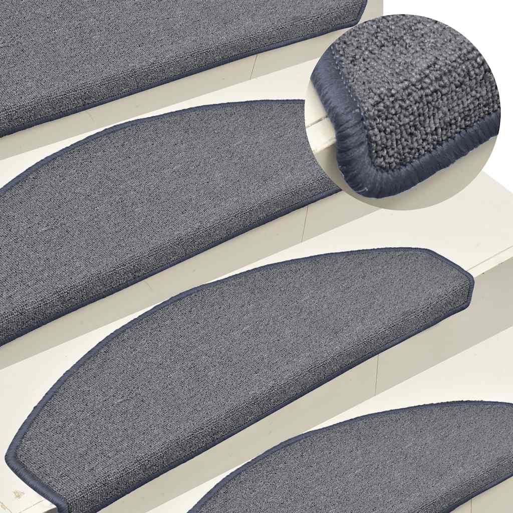 Stufenmatten 15 Stk. 56x17x3 cm Anthrazit Halbrund