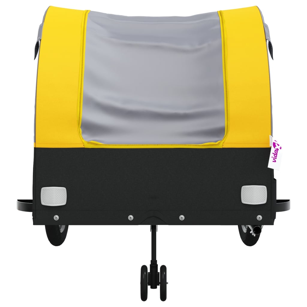 Fahrradanhänger Schwarz und Orange 30 kg Eisen