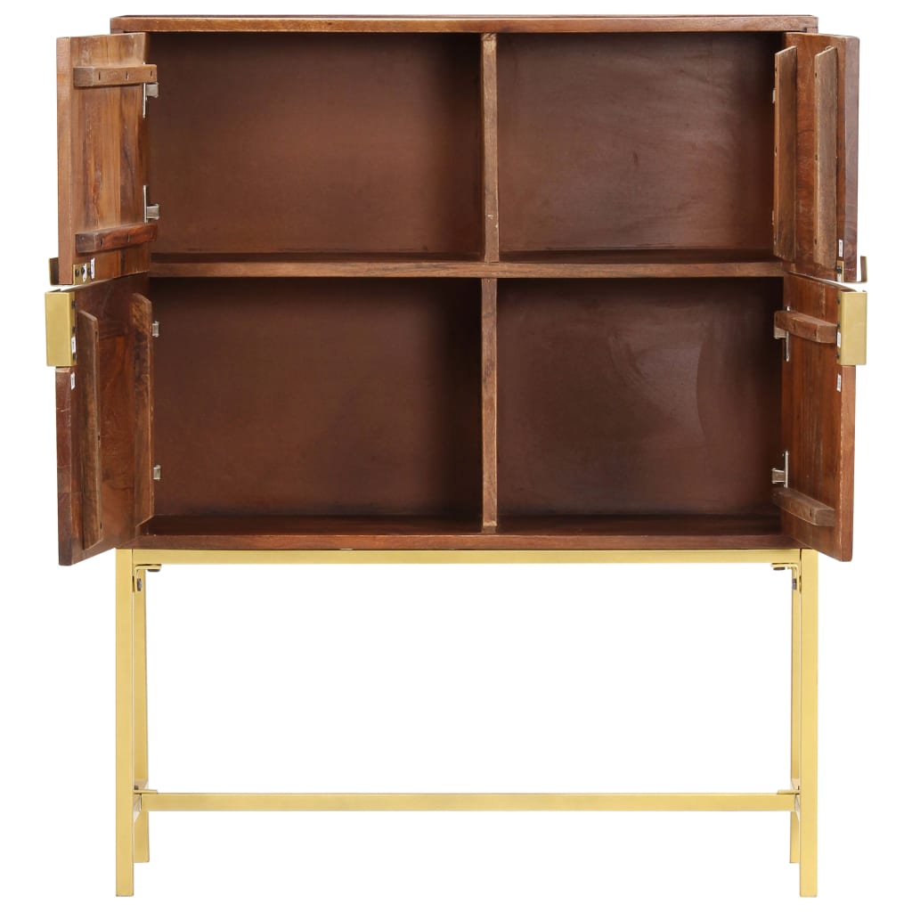Highboard 80x30x100 cm Massivholz Mango