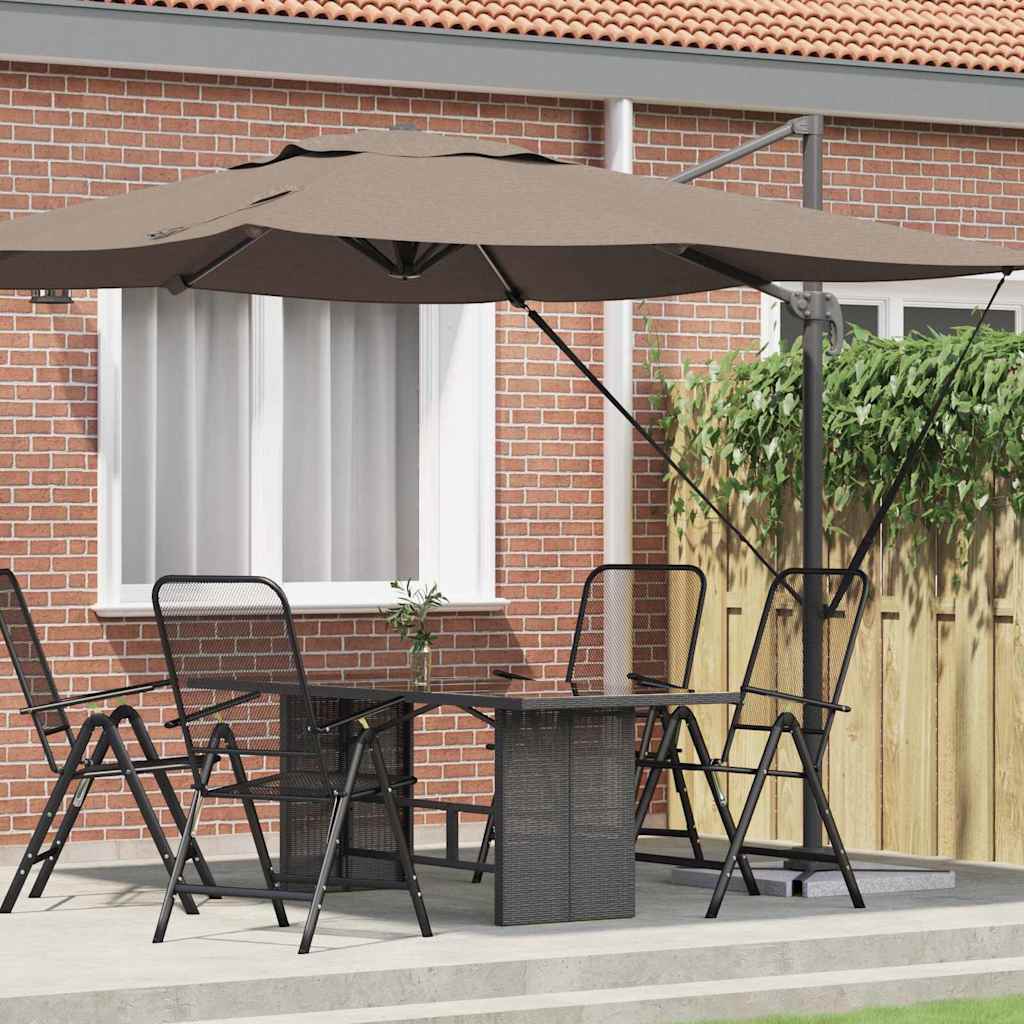 Roma Parasol Beige 286 x 284 x 265 cm Aluminium und Polyester