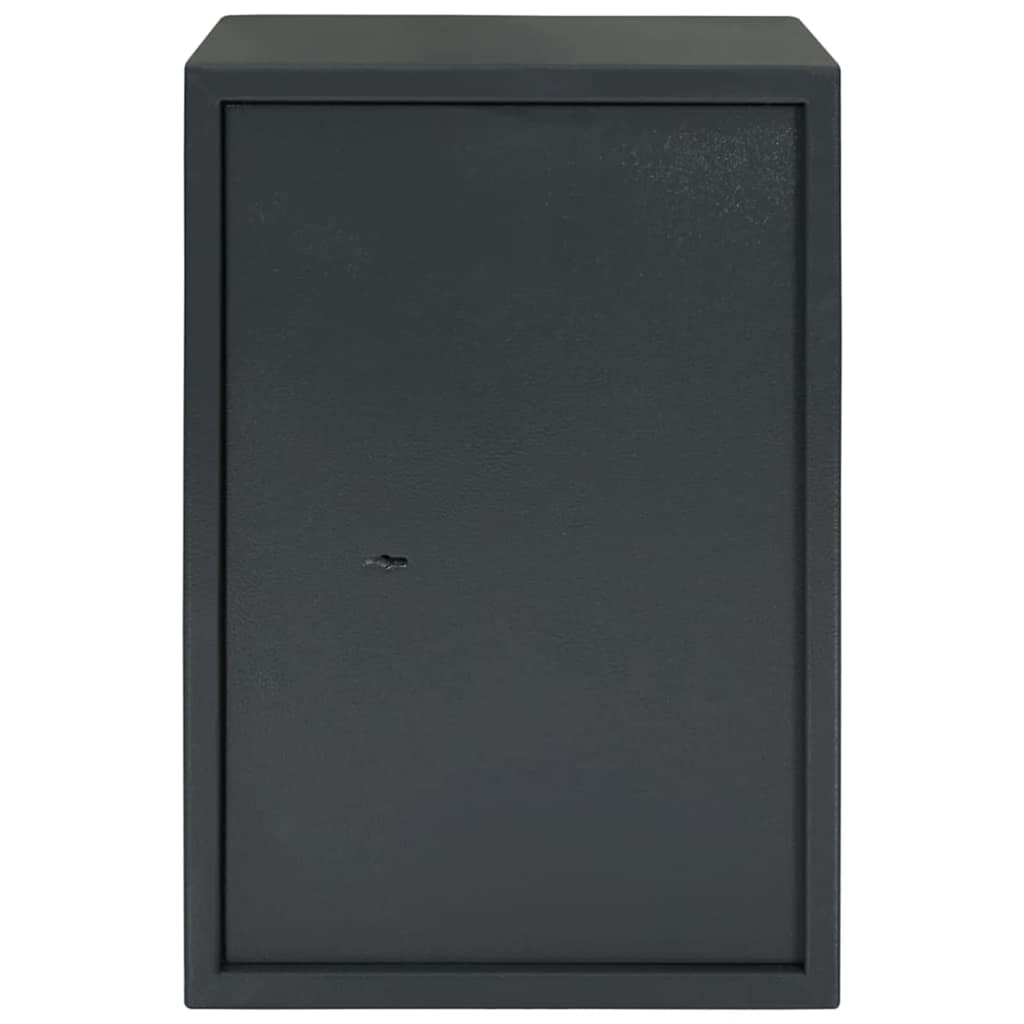 Safe Box mit Schloss Dunkelgrau 23 x 17 x 17 cm Stahl