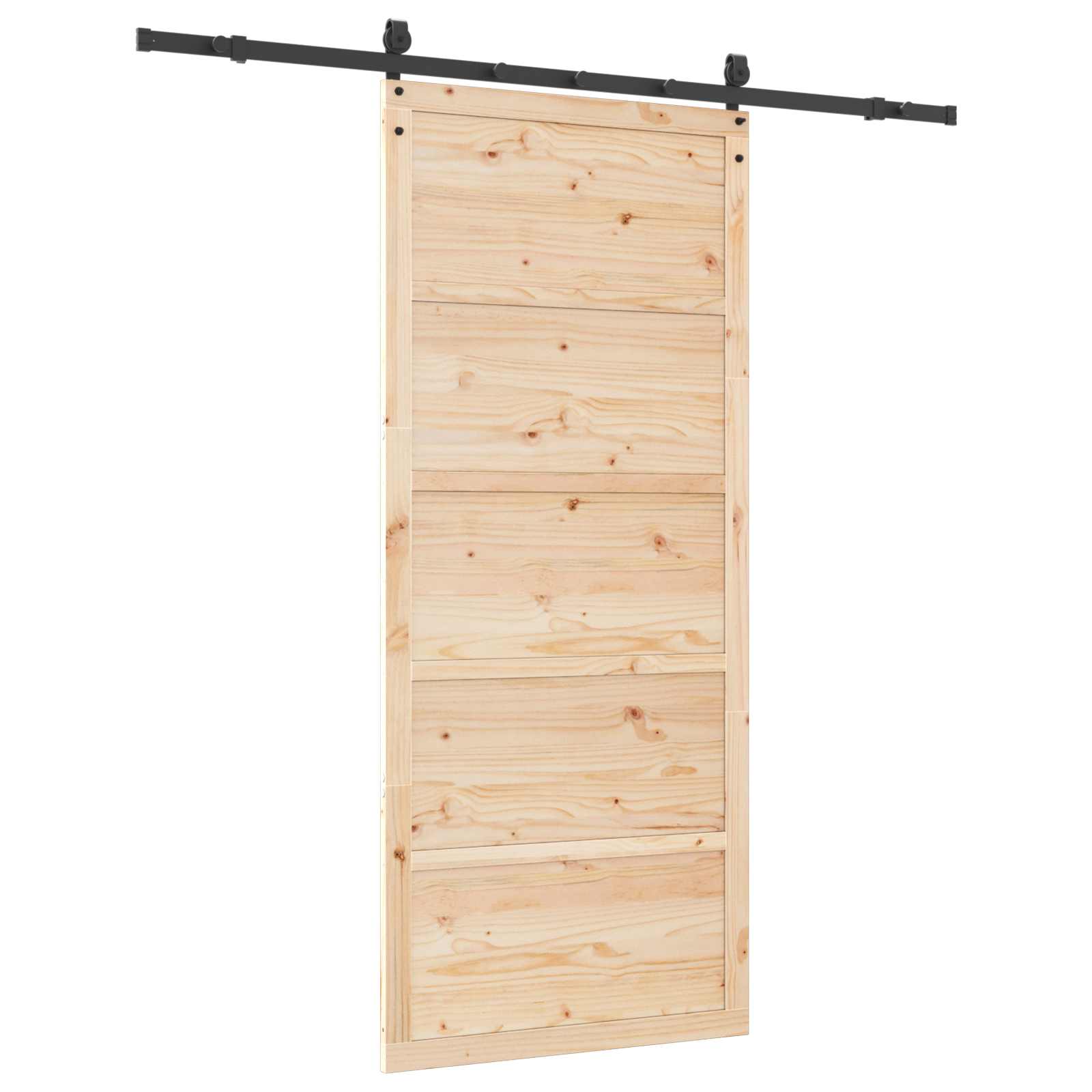 Schiebetür Natur 100 x 208 cm Massives Kiefernholz
